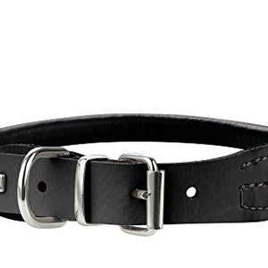 Collar Round & Soft Elk 45/8 Elkskin Black, 38-42 Cm | Hunter