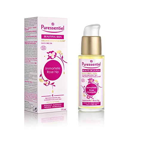 Puressentiel Beautiful Skin Organic Essential Elixir Face Care Oil 30 ml - 100% Organic - pure oils - Nourishing, firming, smoothing - Proven results - Radiance, hydration - For sensitive skin