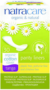 Natracare Natural Organic Thong Style Panty Liners - 30 Pads (2 packs)