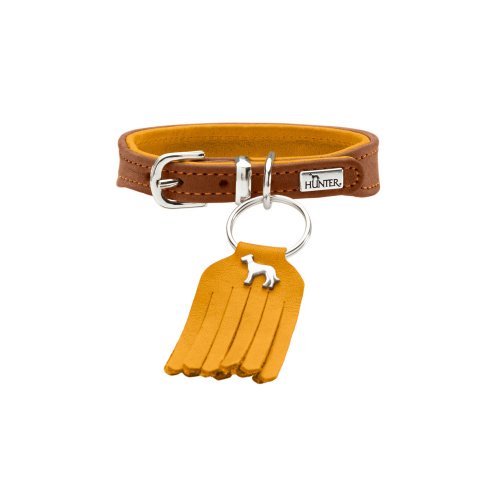 Collar Lucca Petit, 30 Cow Nappa Leather, Brown/Mustard | Hunter