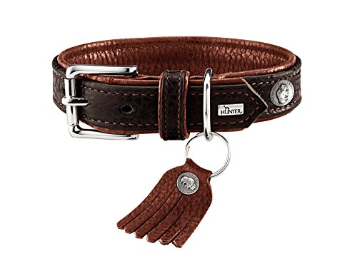 Collar Cody, 65 Bison Leather, Dark Brown/Cognac | Hunter