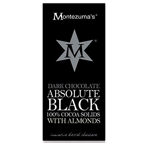 Montezumas Chocolate Absolute Black with Almonds 100g (Case of 12)