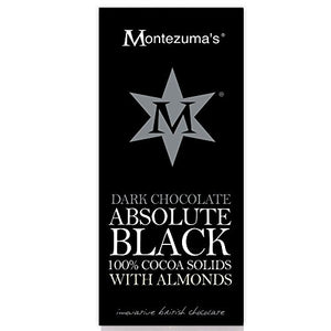 Montezumas Chocolate Absolute Black with Almonds 100g (Case of 12)