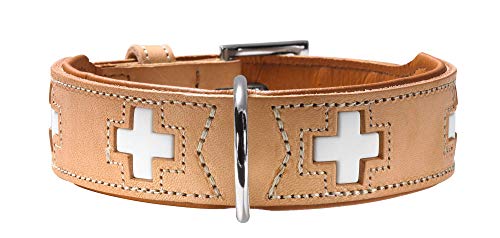 Collar Swiss 55 Nickel Pale Leather Tan/Nappa Tan, 41-49 Cm | Hunter