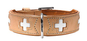 Collar Swiss 55 Nickel Pale Leather Tan/Nappa Tan, 41-49 Cm | Hunter