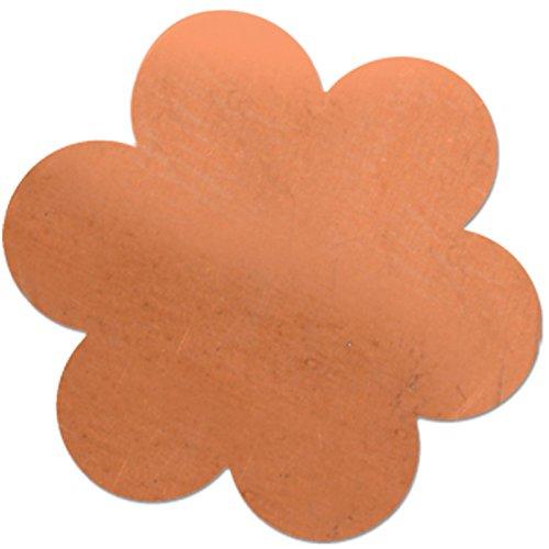 Sizzix 661772 4 Piece 1" Flower Copper Metal Blanks