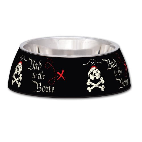 Medium Milano Bowl- Bad To The Bone | Loving Pet Products