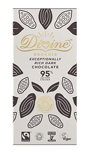 Divine Organic 95% Dark Chocolate Bar 800g - Pack of 10