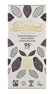Divine Organic 95% Dark Chocolate Bar 800g - Pack of 10