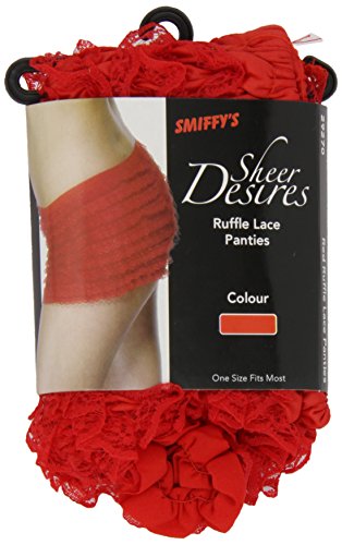 Smiffys Panties with Ruffle Lace - Red