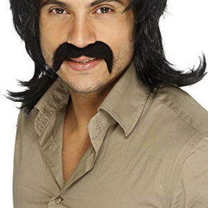 Smiffys Men's 70's Black Retro Wig, One Size, 42253