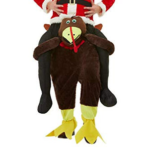 Smiffys 61029 Piggyback Turkey Costume, Men, Red, One Size