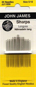 Sharps Hand Needles-Size 5/10 20/Pkg