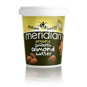 MERIDIAN FOODS - No GM Soya Organic Smooth Almond Butter 100% Nuts 454g (PACK OF 1)