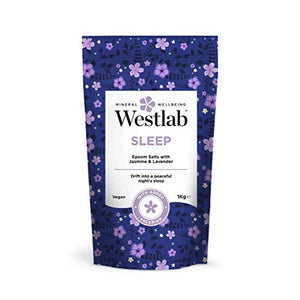 Westlab's Sleep Epsom & Dead Sea Salts with Lavender & Jasmine, 1kg