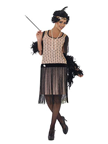 Smiffy's 1920's Coco Flapper Costume Dress Cigarette Holder/ Necklace and Headpiece (Small)