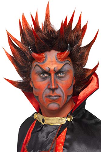 Smiffys Devil Punky Spikes Wig - Black/Red