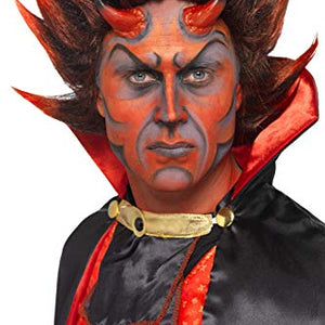 Smiffys Devil Punky Spikes Wig - Black/Red