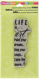 Stampendous Cling Stamp 3.5x4 -Life Is Art