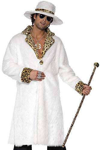 Smiffys Pimp Costume, White and Leopard Skin