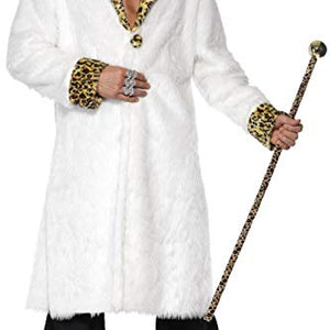 Smiffys Pimp Costume, White and Leopard Skin
