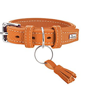 Collar Cannes 40 Orange, Leather | Hunter