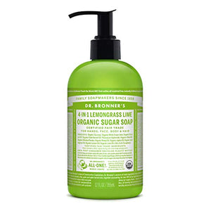 Dr. Bronner's Organic 4-in-1 Shikakai Lemongrass Lime Hand Soap