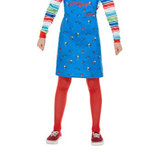 Smiffys 82006T Officially Licensed Chucky Costume, Blue, Teen Girl - Age 12 years +