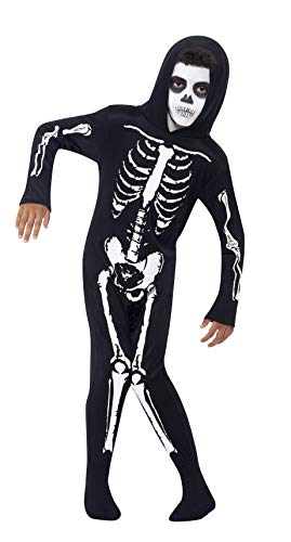 Smiffys 55012L Skeleton Costume, Unisex Children, Black, L - Age 10-12 years