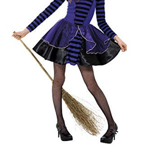 Smiffys Tween's Stripe Dark Fairy Costume, Dress and Shrug, Size: T, Color: Purple and Black, 21413