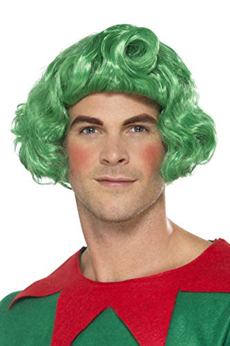 Smiffys 42934 Elf Wig, Green, One Size