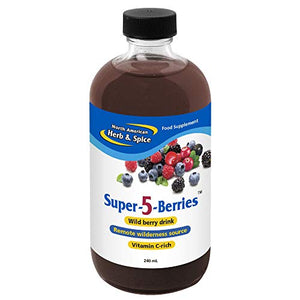 North American Herb & Spice Super 5 Berries Supplement, 240 ml