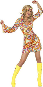 Smiffys Women's 1960s Hippy Costume, Medium, UK Size: 12-14 (40-42EU)