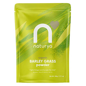 Naturya | Organic Barleygrass Powder 200g | Chlorophyll Rich, 10 x Calcium Content of Milk, 25 x Potassium Content of Bananas
