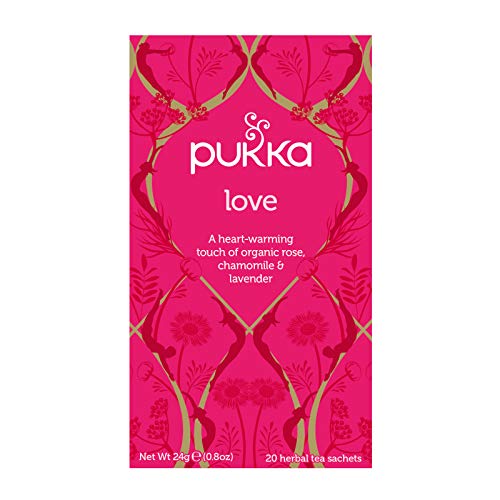 PUKKA HERBAL AYURVEDA Organic Love Rose & Chamomile Herbal Tea 20bags (PACK OF 2)