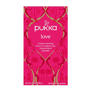 PUKKA HERBAL AYURVEDA Organic Love Rose & Chamomile Herbal Tea 20bags (PACK OF 2)