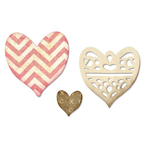 Sizzix Thinlits Dies 4/Pkg-Layering Heart Medallions