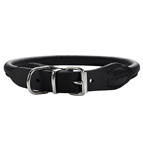 Collar Round & Soft 50/10, Nickel-Plated Nappa Black, 41-46 Cm | Hunter