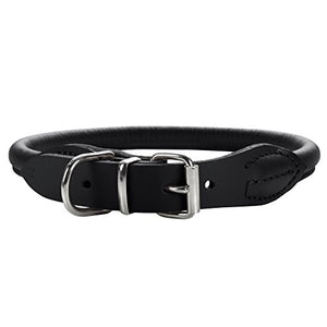Collar Round & Soft 50/10, Nickel-Plated Nappa Black, 41-46 Cm | Hunter