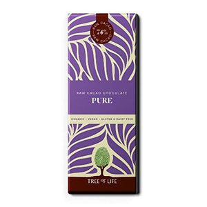 Tree Of Life Raw Organic Chocolate - Pure 70g (Pack of 10)