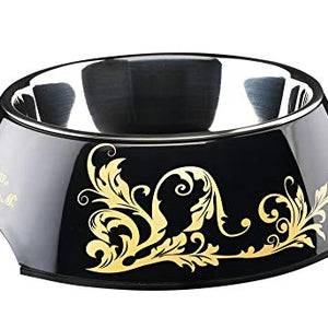 Melamine Bowl Ricarda M. 160 Ml Black/Gold  Pack Of 2 | Hunter