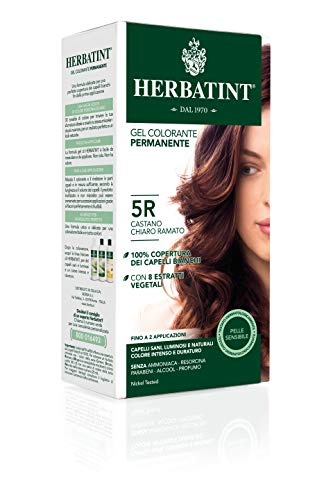 Herbatint Permanent Herbal Hair Colour Gel, 5R Light Copper Chestnut, 150 ml