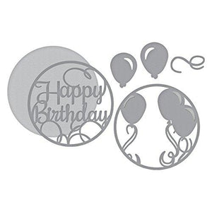 Spellbinders Shapeabilities Layered Happy Birthday Etched/Wafer Thin Die