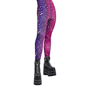 Smiffys 50846XS Galactic Bodysuit, Women, Purple, XS - UK Size 04-06