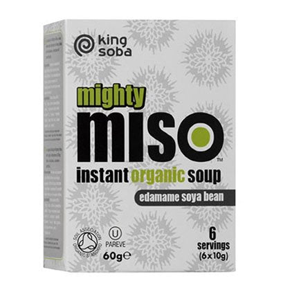 King Soba Org Miso Soup Edamame Beans 60g (Pack of 2)