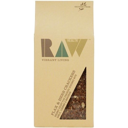 Raw Health Org Flax Garlic & Herb Cracker 90g X 3 (Pack of 3)