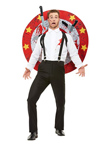 Smiffys 50805XL Deluxe Knife Thrower Costume, Men, Red & White, XL - Size 46"-48"