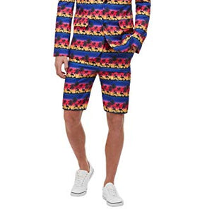 Smiffys 51037L Sunset Flamingo Suit, Men, Blue, L - Size 42"-44"
