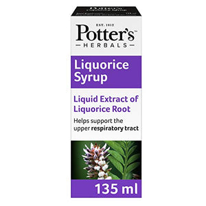 Potter's Herbals Liquorice Syrup | 135 ml bottle | Contains Liquorice Extract | Helps Support The Upper Respiratory Tract
