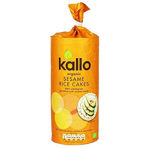 Kallo Rice Cakes With Sesame Salted 130g
